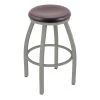Holland Bar Stool Co. 30" Swivel Bar Stool, Nickel Finish, Dark Cherry Oak Seat