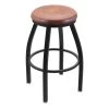 Holland Bar Stool Co. 30" Swivel Bar Stool, Black Wrinkle, Med Maple Seat -Kitchen & Dining Furniture Sales Store Holland20Bar20Stool20Co X802BWMedMpl