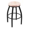 Holland Bar Stool Co. 30" Swivel Bar Stool, Black Wrinkle, Nat Maple Seat -Kitchen & Dining Furniture Sales Store Holland20Bar20Stool20Co X802BWNatMpl