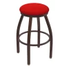 Holland Bar Stool Co. 30" Swivel Bar Stool, Brnz Finish, Canter Red Seat