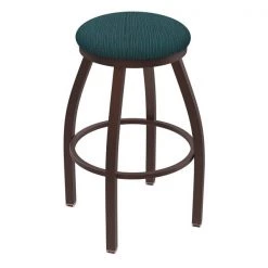 Holland Bar Stool Co. 30" Swivel Bar Stool, Brnz Finish, Graph Tidal Seat