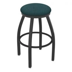 Holland Bar Stool Co. 30" Swivel Bar Stool, Pewter Finish, Graph Tidal Seat