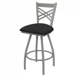 Holland Bar Stool Co. 30" Swivel Bar Stool, Nickel Finish, Graph Coal Seat