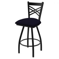 Kitchen & Dining Furniture Sales Store 39 Holland Bar Stool Co. 25" Swivel Counter Stool, Black Wrinkle, Canter Twilight Seat