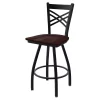 Holland Bar Stool Co. 30" Swivel Bar Stool, Black Wrinkle, Dark Cherry Maple Seat -Kitchen & Dining Furniture Sales Store Holland20Bar20Stool20Co X820BWDCMpl