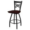 Holland Bar Stool Co. 30" Swivel Bar Stool, Black Wrinkle, Dark Cherry Oak Seat -Kitchen & Dining Furniture Sales Store Holland20Bar20Stool20Co X820BWDCOak