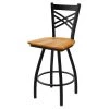 Holland Bar Stool Co. 30" Swivel Bar Stool, Black Wrinkle, Med Oak Seat -Kitchen & Dining Furniture Sales Store Holland20Bar20Stool20Co X820BWMedOak
