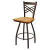 Holland Bar Stool Co. 30" Swivel Bar Stool, Brnz Finish, Med Oak Seat -Kitchen & Dining Furniture Sales Store Holland20Bar20Stool20Co X820BZMedOak