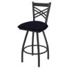 Holland Bar Stool Co. 30" Swivel Bar Stool, Pewter Finish, Canter Twilight Seat