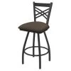Holland Bar Stool Co. 30" Swivel Bar Stool, Pewter Finish, Canter Earth Seat