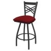 Holland Bar Stool Co. 30" Swivel Bar Stool, Pewter Finish, Graph Ruby Seat -Kitchen & Dining Furniture Sales Store Holland20Bar20Stool20Co X820PW016