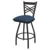 Holland Bar Stool Co. 30" Swivel Bar Stool, Pewter Finish, Rein Bay Seat