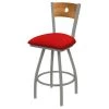 Holland Bar Stool Co. 30" Swivel Counter Stool, SS Finish, Med Back, Canter Red Seat -Kitchen & Dining Furniture Sales Store Holland20Bar20Stool20Co X830ANMedMplB011