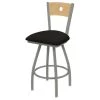 Holland Bar Stool Co. 30" Swivel Counter Stool, SS Finish, Nat Back, Canter Espresso Seat -Kitchen & Dining Furniture Sales Store Holland20Bar20Stool20Co X830ANNatMplB003