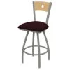 Holland Bar Stool Co. 30" Swivel Counter Stool, SS Finish, Nat Back, Canter Bordeaux Seat -Kitchen & Dining Furniture Sales Store Holland20Bar20Stool20Co X830ANNatMplB005