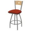 Holland Bar Stool Co. 30" Swivel Counter Stool, SS Finish, Nat Back, Graph Poppy Seat -Kitchen & Dining Furniture Sales Store Holland20Bar20Stool20Co X830ANNatMplB021