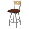 Holland Bar Stool Co. 30" Swivel Counter Stool, SS Finish, Nat Back, Rein Adobe Seat