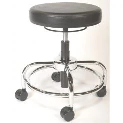 Lds Industries Service Stool with Vinyl Seat, Lab Stool w/ Round Ring Seat Height Control 300 lb Capacity