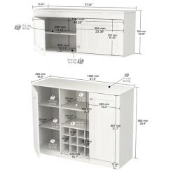 Inval Buffet Cabinet Storage System -Kitchen & Dining Furniture Sales Store Inval20America20LLC BFxxGP1xxBFxx2216xxGCSxx149xxISO