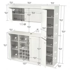 Inval Buffet Cabinet Storage System -Kitchen & Dining Furniture Sales Store Inval20America20LLC BFxxGP2xxBFxx2216xxGCSxx149xxALxx3813xxISO
