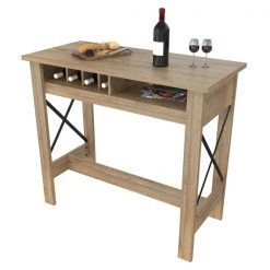 Inval Multi Purpose Pub/Home Office Table 47.2 in. W Rectangular Amaretto -Kitchen & Dining Furniture Sales Store Inval20America20LLC ESxx14403xxxxRIGHTxxPUB