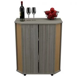 Inval Buffet Cabinet 28.89 in. W x 16.9 in. D x 35.03 in. H 2-Door in Smoke Oak -Kitchen & Dining Furniture Sales Store Inval20America20LLC GMxx1240xxBACK