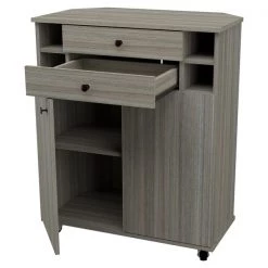 Inval Buffet Cabinet 28.89 in. W x 16.9 in. D x 35.03 in. H 2-Door in Smoke Oak -Kitchen & Dining Furniture Sales Store Inval20America20LLC GMxx1240xxPLAIN