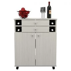 Inval Buffet Cabinet 28.89 in. W x 16.9 in. D x 35.03 in. H 2-Door in Washed Oak -Kitchen & Dining Furniture Sales Store Inval20America20LLC GMxx1340xxFRONT