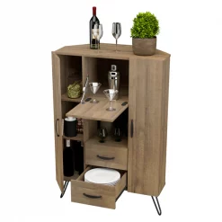 Inval Buffet Cabinet 47.2 in. H x 31.5 in. W x 16.5 in. D in Amaretto -Kitchen & Dining Furniture Sales Store Inval20America20LLC GMxx1440xxDETAIL