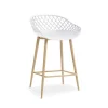 Jamesdar Kurv Counter Stool, White, PK2 -Kitchen & Dining Furniture Sales Store James20Dar20LLC JSTL237 2WH