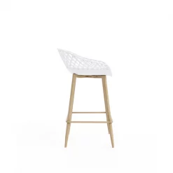 Jamesdar Kurv Counter Stool, White, PK2 -Kitchen & Dining Furniture Sales Store James20Dar20LLC JSTL237 2WH 3