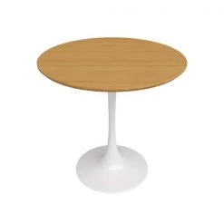 Jamesdar Kurv Café Table 31.5" Medium Oak/White Base