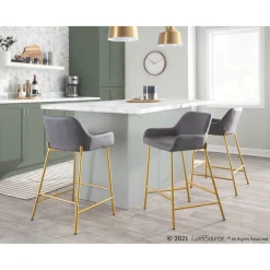 Lumisource Daniella Fixed-Height Counter Stool - Set of 2 PR -Kitchen & Dining Furniture Sales Store LumiSource20LLC B24xxDNLA2xxAUPUGY2xxxx10xxxx803fe7