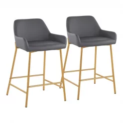 Lumisource Daniella Fixed-Height Counter Stool - Set of 2 PR