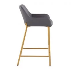 Lumisource Daniella Fixed-Height Counter Stool - Set of 2 PR -Kitchen & Dining Furniture Sales Store LumiSource20LLC B24xxDNLA2xxAUPUGY2xxxx3xxxxffc2b4