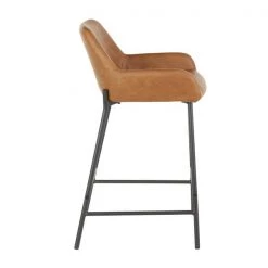 Lumisource Daniella Counter Stool in Black Metal and Camel Faux Leather, PK 2 -Kitchen & Dining Furniture Sales Store LumiSource20LLC B24xxDNLAxxBKCAM2xxxx3xxxxf92138