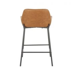 Lumisource Daniella Counter Stool in Black Metal and Camel Faux Leather, PK 2 -Kitchen & Dining Furniture Sales Store LumiSource20LLC B24xxDNLAxxBKCAM2xxxx5xxxx67fade