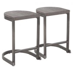 Lumisource Industrial Demi Counter Stool - Set of 2 PR