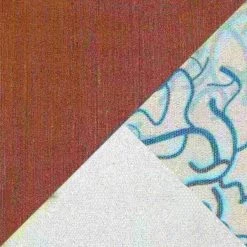 Lumisource Ahoy Counter Stool in Walnut and White Fabric with Blue Coral Design -Kitchen & Dining Furniture Sales Store LumiSource20LLC B26xxAHOYxxCORALxxWLWxxxx7xxxx154e8f