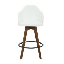 Lumisource Ahoy Counter Stool in Walnut and White Fabric with Floral Design -Kitchen & Dining Furniture Sales Store LumiSource20LLC B26xxAHOYxxFLORALxxWLWxxxx5xxxx6a07ae