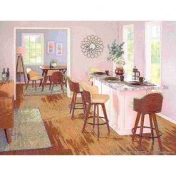 Lumisource Ahoy Counter Stool in Walnut and Cream Faux Leather -Kitchen & Dining Furniture Sales Store LumiSource20LLC B26xxAHOYxxWLxxCRxxxx9xxxxbb4b5c