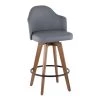 Lumisource Ahoy Counter Stool in Walnut and Grey Faux Leather -Kitchen & Dining Furniture Sales Store LumiSource20LLC B26xxAHOYxxWLxxGYxxxx1xxxxf2c126