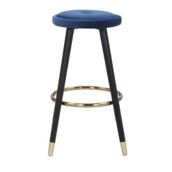 Lumisource Cavalier Counter Stool in Black Wood, Blue Velvet and Gold, PK 2 -Kitchen & Dining Furniture Sales Store LumiSource20LLC B26xxCAVLERxxBKVBU2xxxx5xxxx35388d