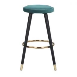 Lumisource Cavalier Counter Stool in Black Wood, Green Velvet and Gold, PK 2 -Kitchen & Dining Furniture Sales Store LumiSource20LLC B26xxCAVLERxxBKVGN2xxxx5xxxx0a77b8
