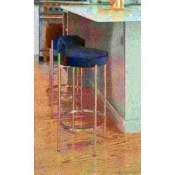 Lumisource Chloe Counter Stool in Gold Metal and Black Velvet, PK 2 -Kitchen & Dining Furniture Sales Store LumiSource20LLC B26xxCHLOExxAUVBK2xxxx13xxxx42eab6