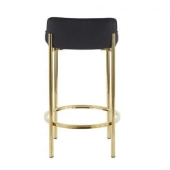 Lumisource Chloe Counter Stool in Gold Metal and Black Velvet, PK 2 -Kitchen & Dining Furniture Sales Store LumiSource20LLC B26xxCHLOExxAUVBK2xxxx5xxxxbe0d75