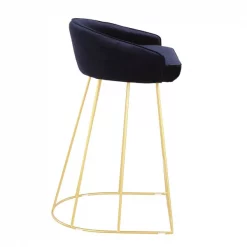 Lumisource Canary Counter Stool in Gold with Blue Velvet, PK 2 -Kitchen & Dining Furniture Sales Store LumiSource20LLC B26xxCNRYUPxxAUBU2xxxx3xxxx957465