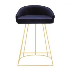Lumisource Canary Counter Stool in Gold with Blue Velvet, PK 2 -Kitchen & Dining Furniture Sales Store LumiSource20LLC B26xxCNRYUPxxAUBU2xxxx6xxxx5daaa1