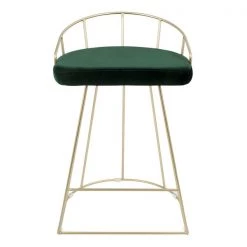 Lumisource Canary Counter Stool in Gold with Green Velvet, PK 2 -Kitchen & Dining Furniture Sales Store LumiSource20LLC B26xxCNRYxxAUxxGN2xxxx6xxxxc4ac8b