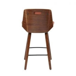 Lumisource Corazza Counter Stool in Walnut Wood and Orange Fabric -Kitchen & Dining Furniture Sales Store LumiSource20LLC B26xxCRZZXxxWLxxOxxxx4xxxx683883